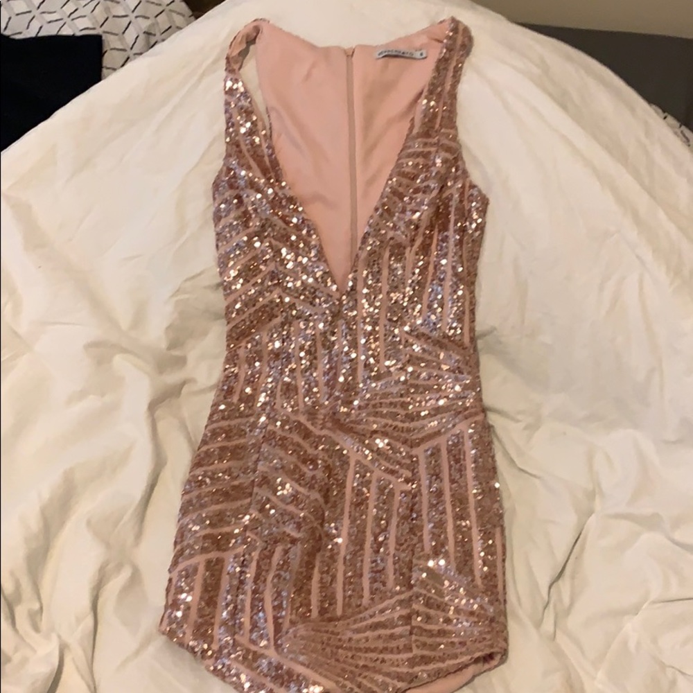 Low cut sequin dress